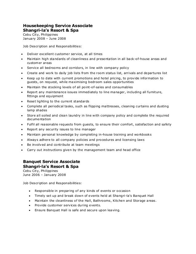 job description for customer service associate