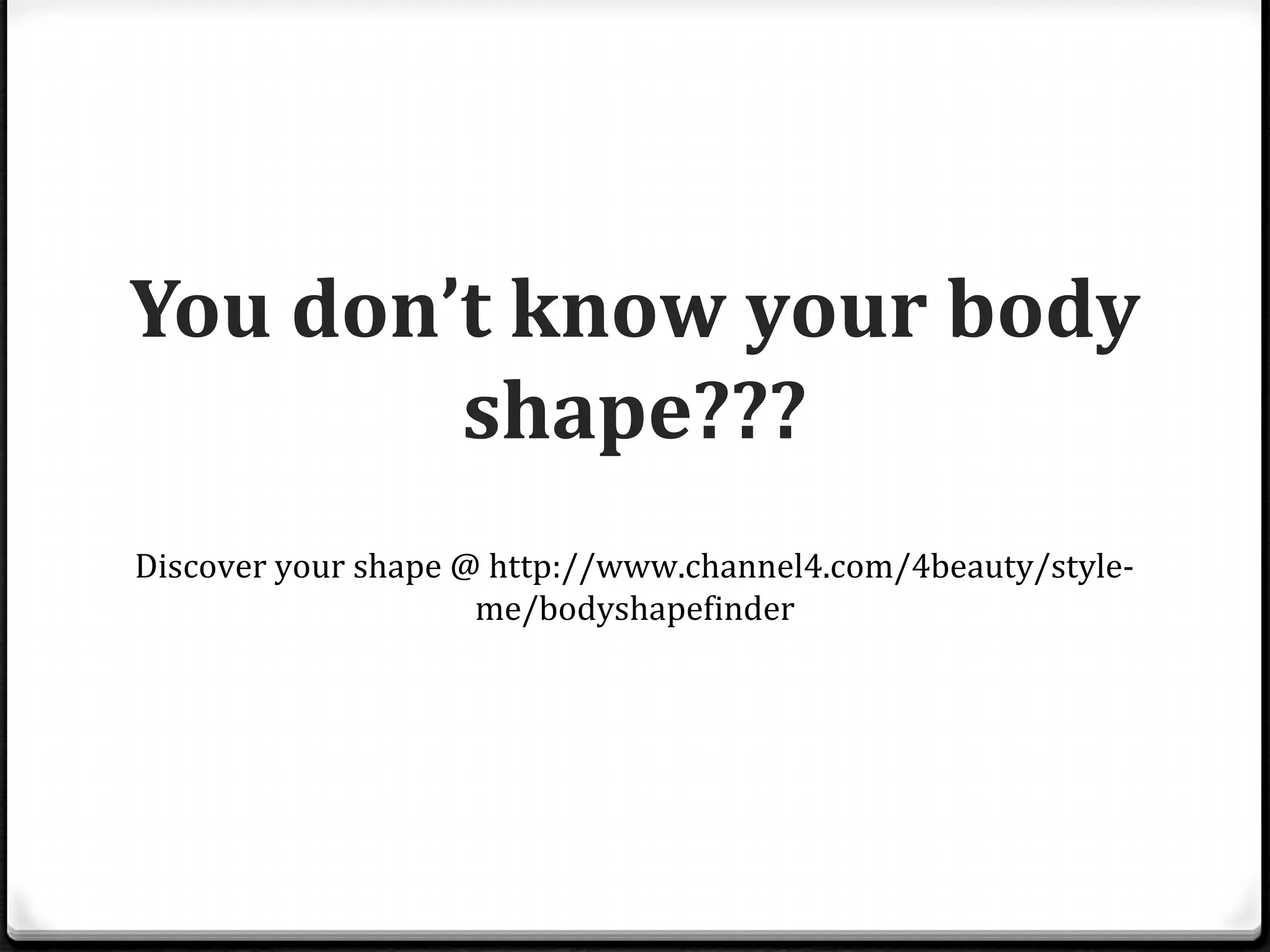 Will This Body Shape Simulator Shock You? - isqlcro