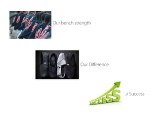 Our bench strength




             Our Difference




                              Our Success
 