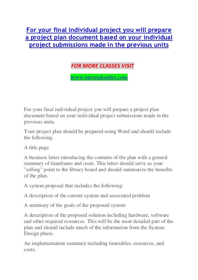 project plan document