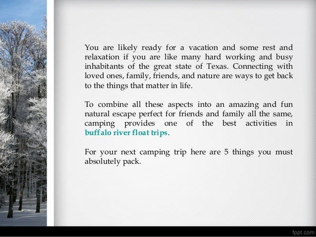 For Your River Cabin Camping Trip Things You Must Absolutely Pack