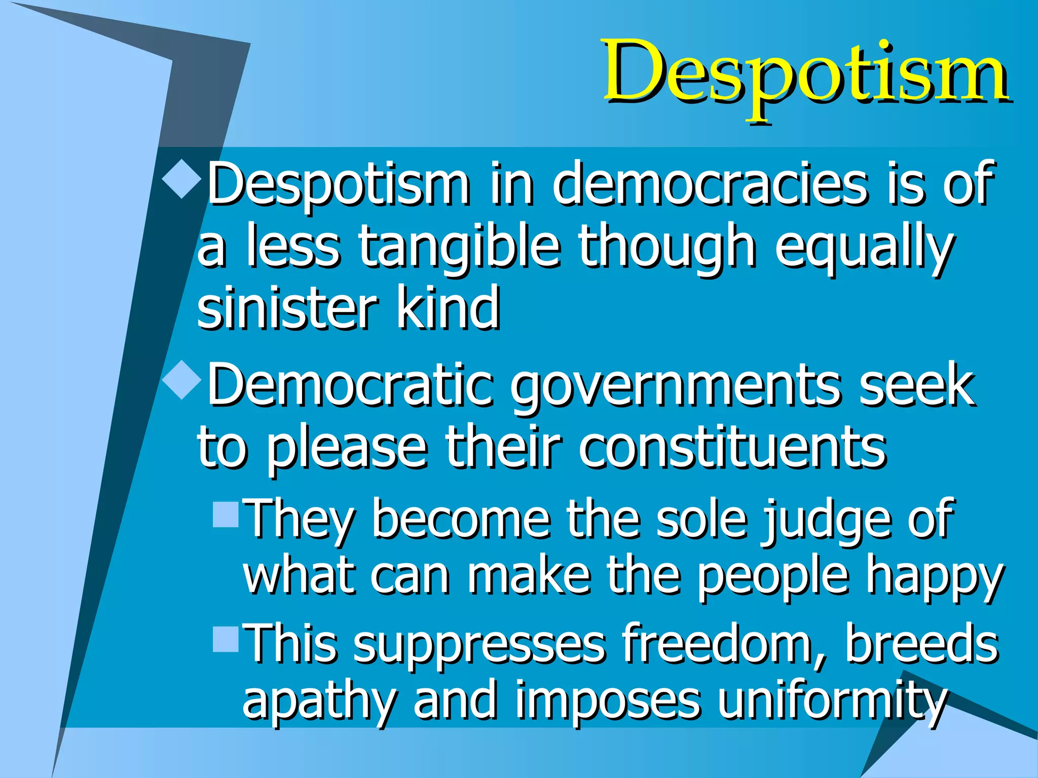 Respostim Tocqueville on Democracy | PPT