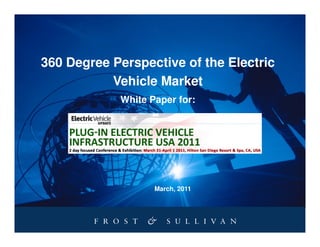 360 Degree Perspective of the Electric
           Vehicle Market
            White Paper for:




                   March, 2011
 