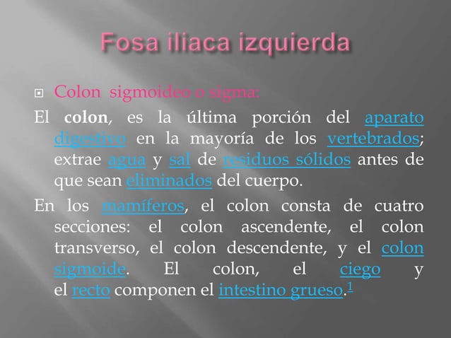 FOSA ILIACA DERECHA Y FOSA ILIACA IZQUIERDA