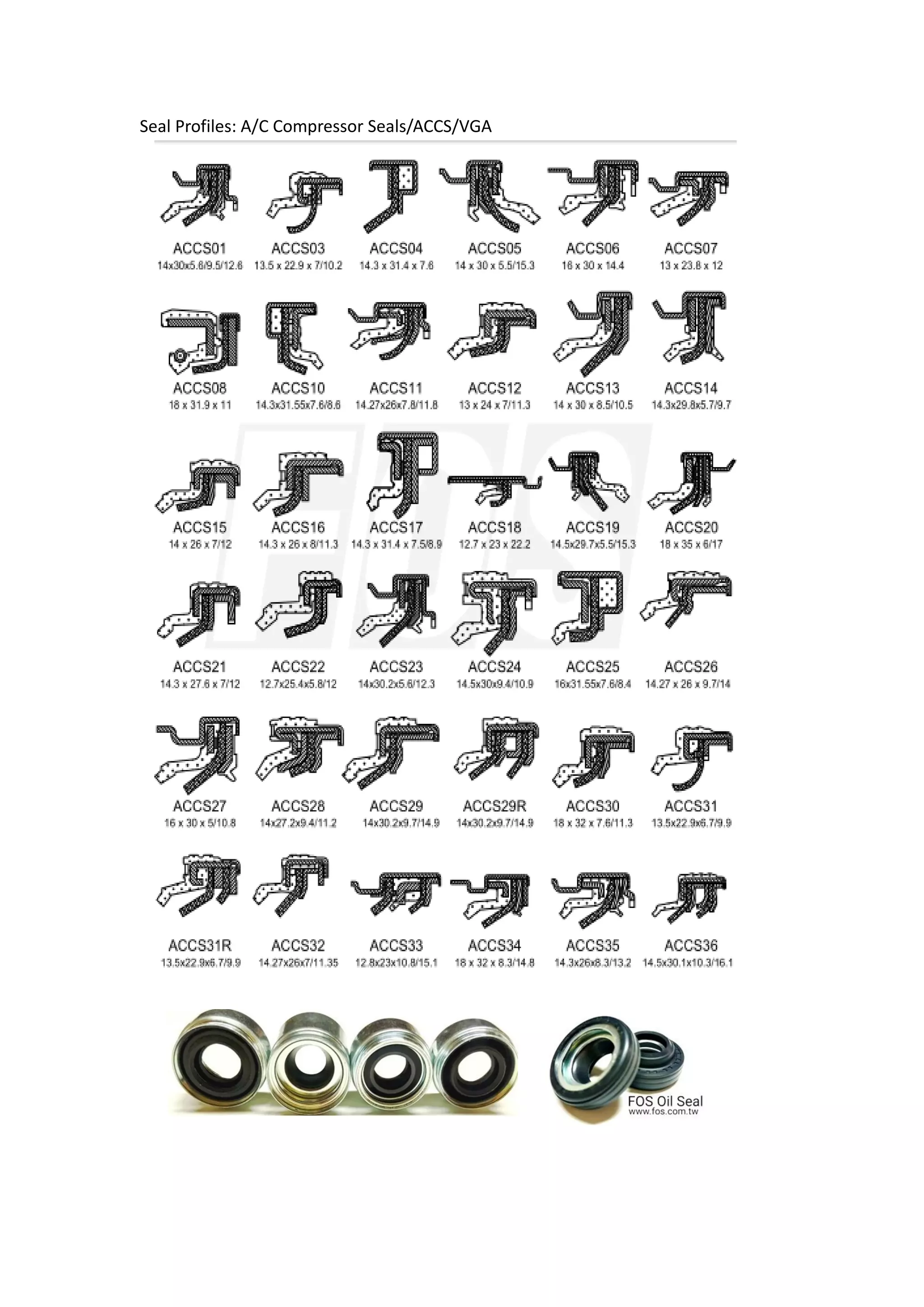 FOS Oil Seal Catalog And Profiles Industrial Seals PDF