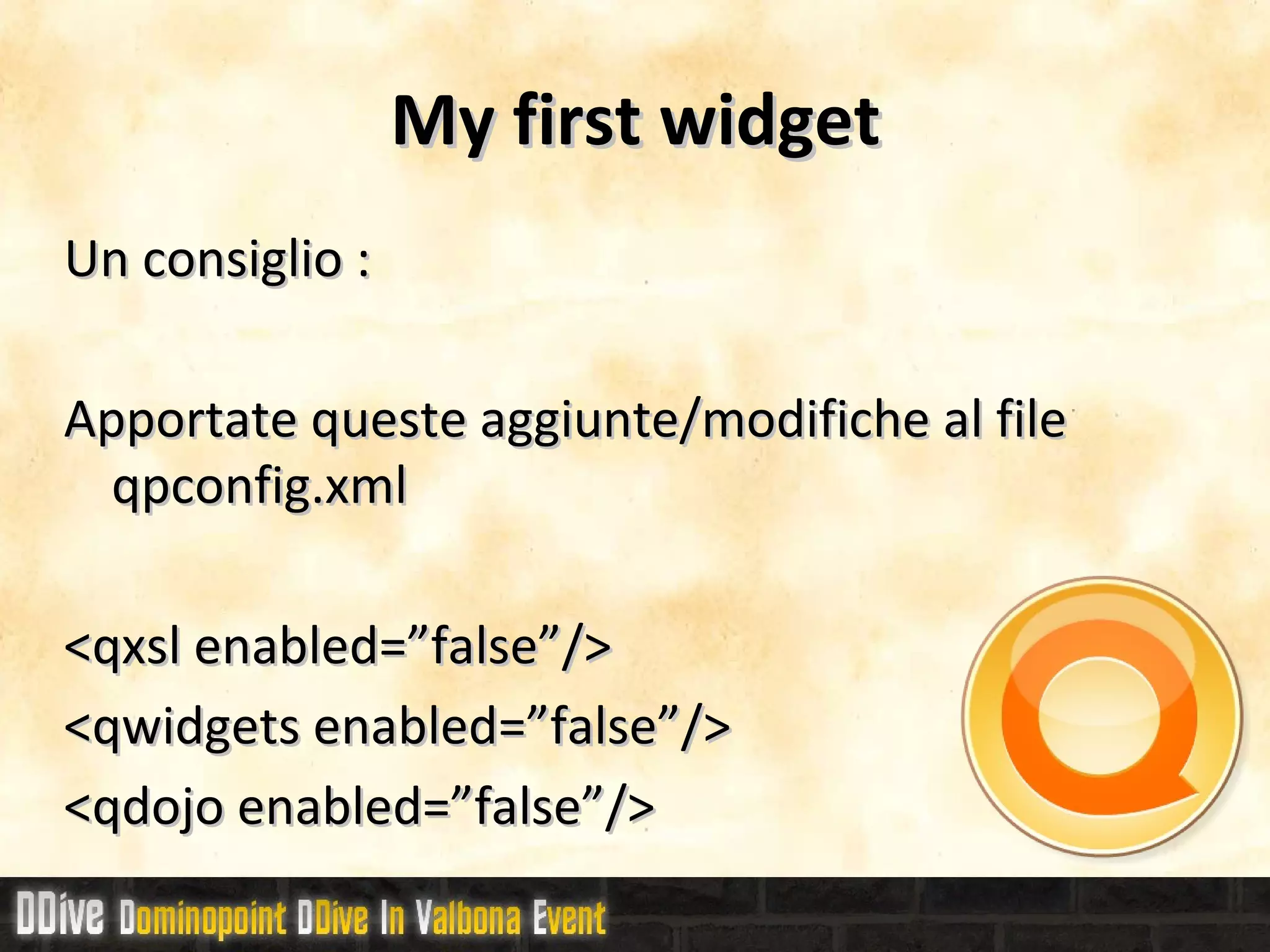 Un po' di cose da sapere QPCONFIG.XML 