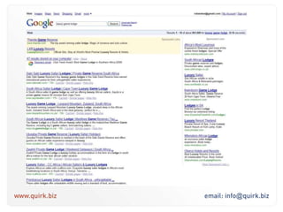 OK, now we have a site that looks good and hopefully converts its visitors, but how do we get these visitors?
