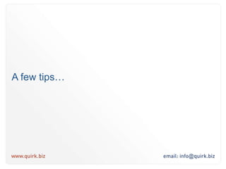 Don’t burn your budget early on: Test!