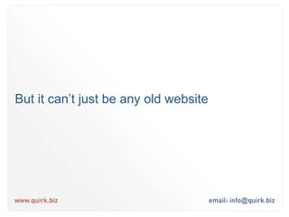 It all starts with a website