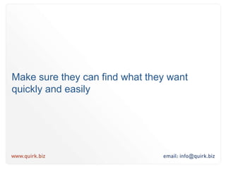 Our web development priorities