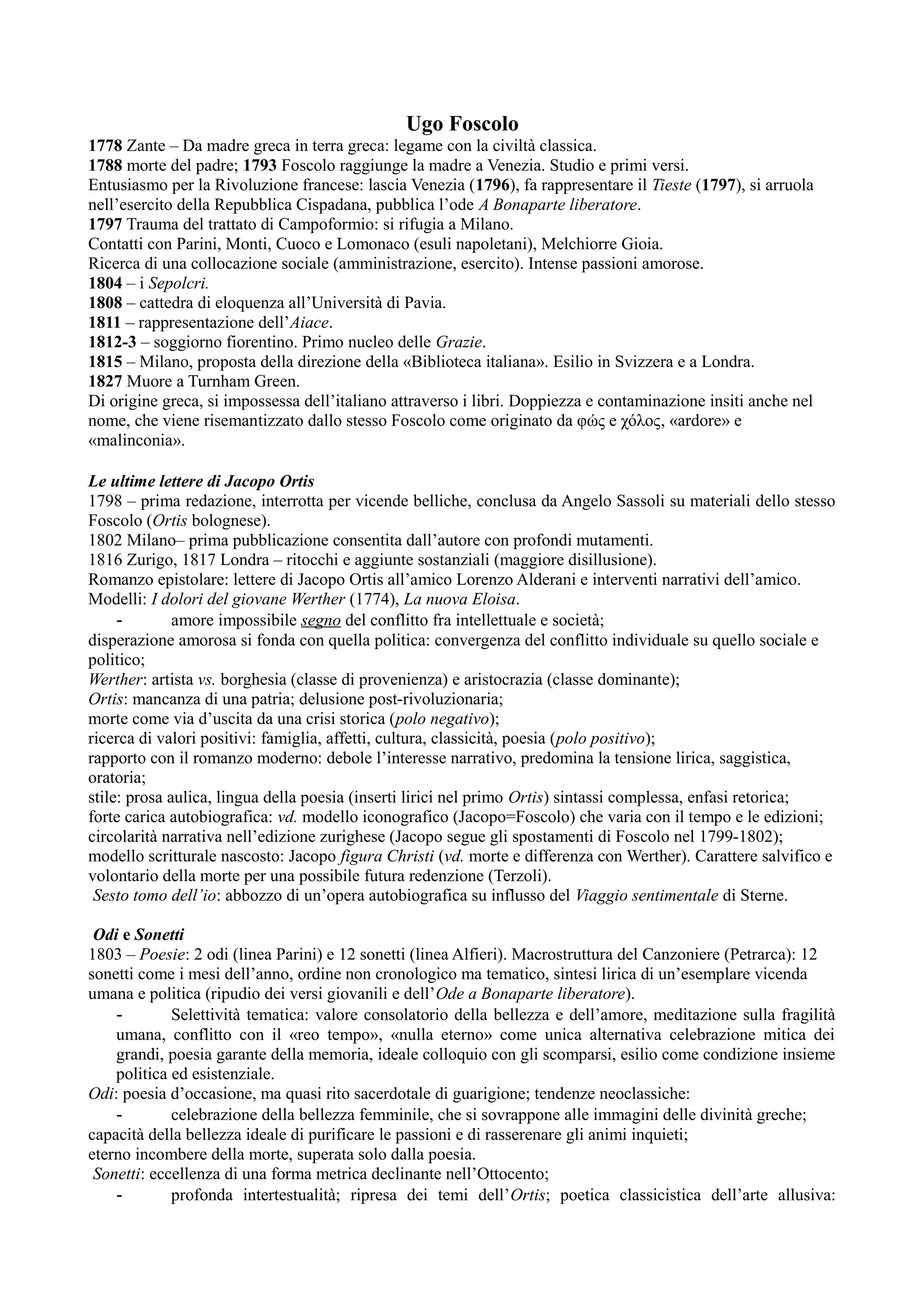Foscolo pdf