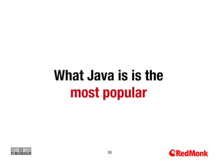 What Java is is the
  most popular


         30
 