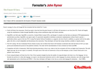Forrester's John Rymer




           9
 