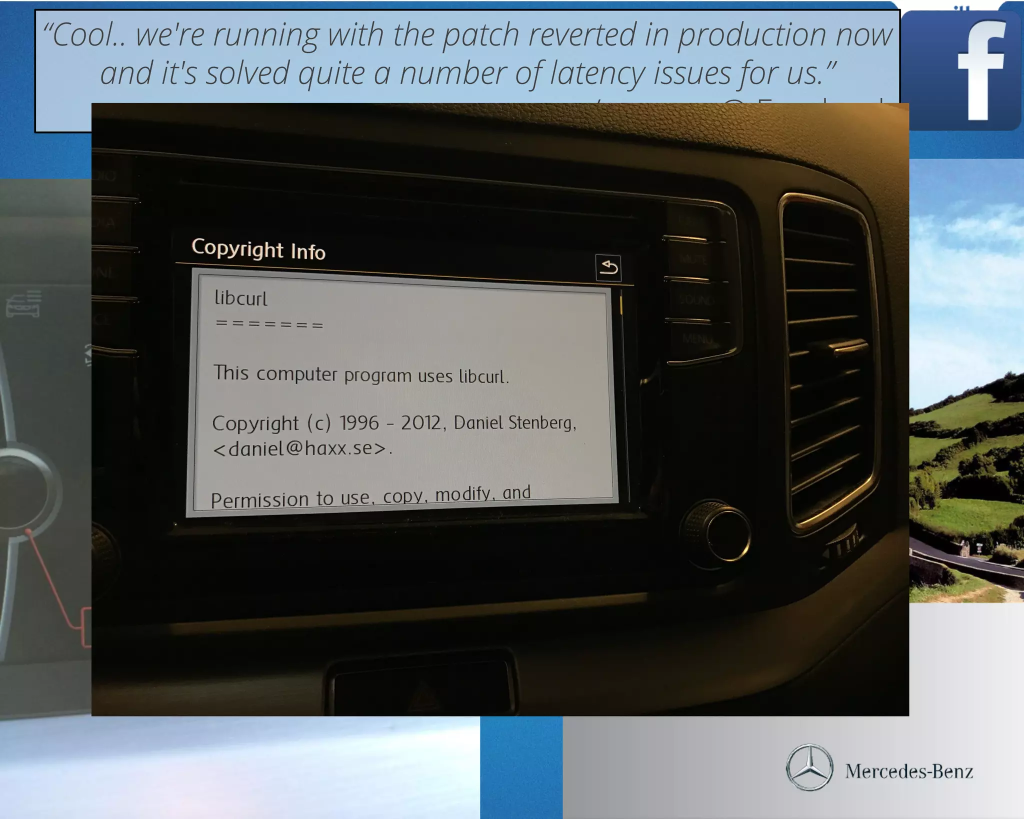 Perhaps this is success?
“Cool.. we're running with the patch reverted in production now
and it's solved quite a number of latency issues for us.”
/ person @ Facebook
 