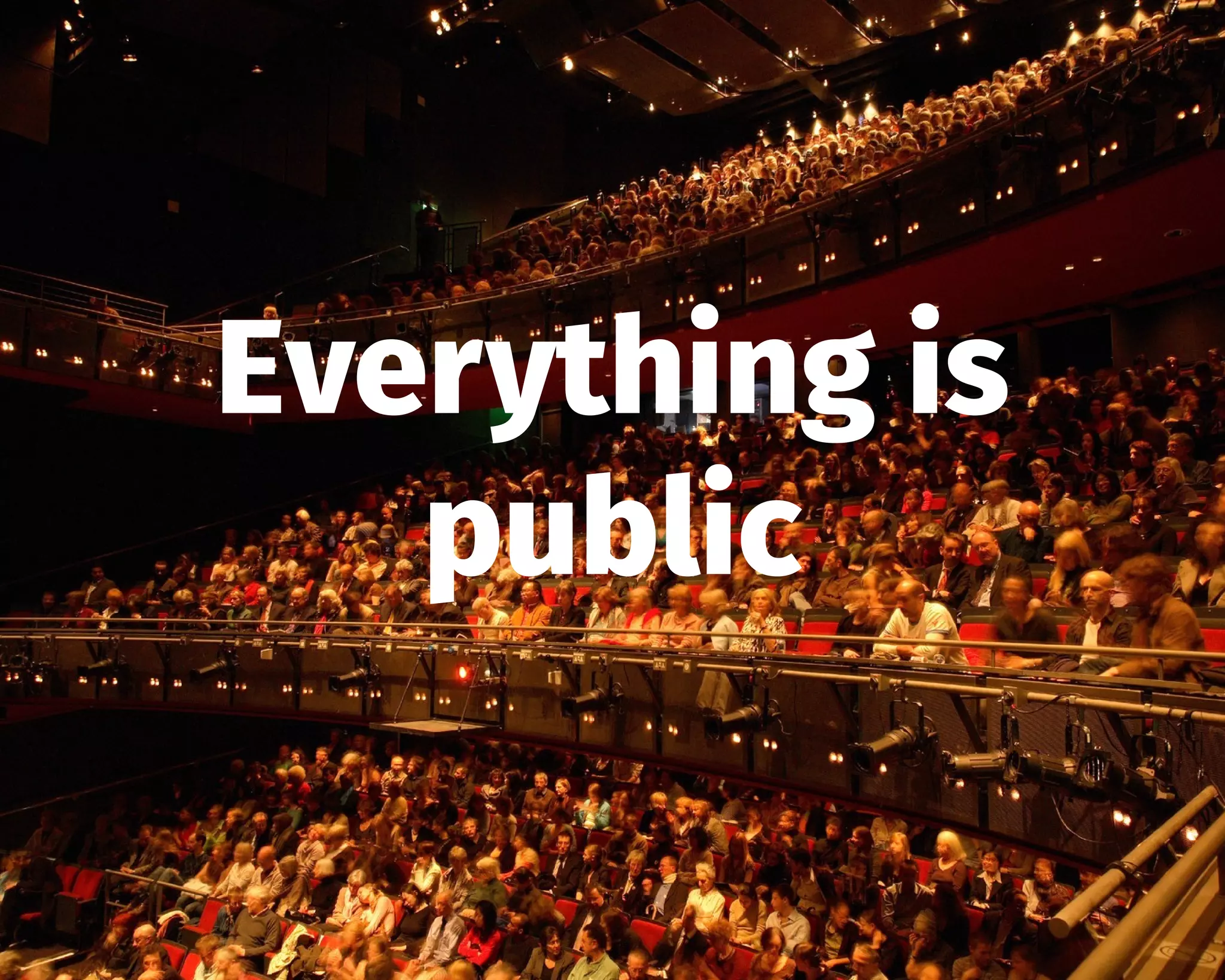 Everything is
public
 