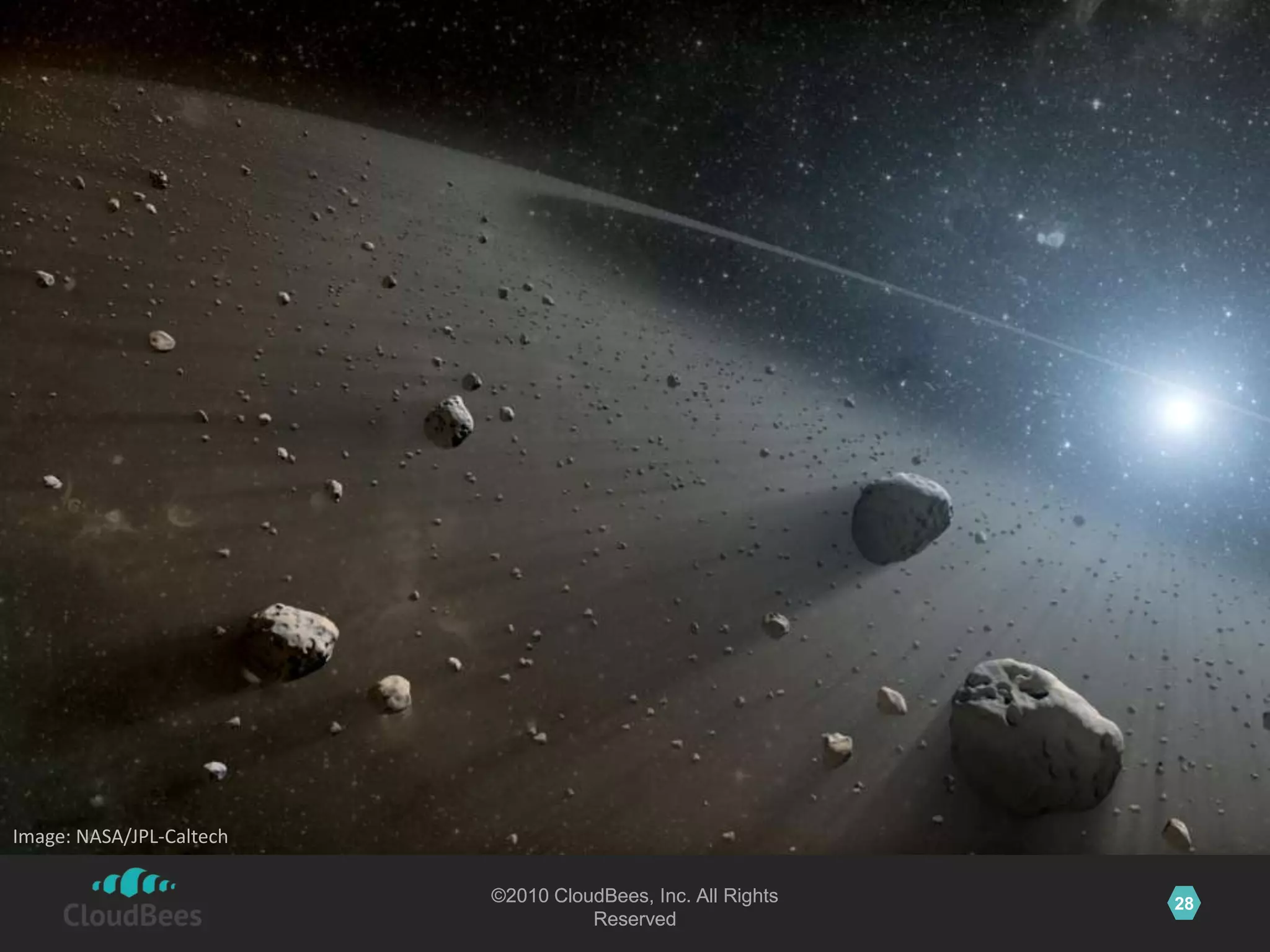 ©2010 CloudBees, Inc. All Rights
Reserved
28©2010 CloudBees, Inc. All Rights
Reserved
But silo alone doesn‟t create a
community
Image: NASA/JPL-Caltech
 