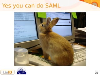 Yes you can do SAML

20

 