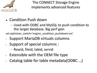 Fosdem2014 MariaDB CONNECT Storage Engine | PPTX