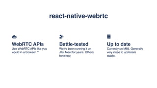 Going Mobile with React Native and WebRTC | PDF