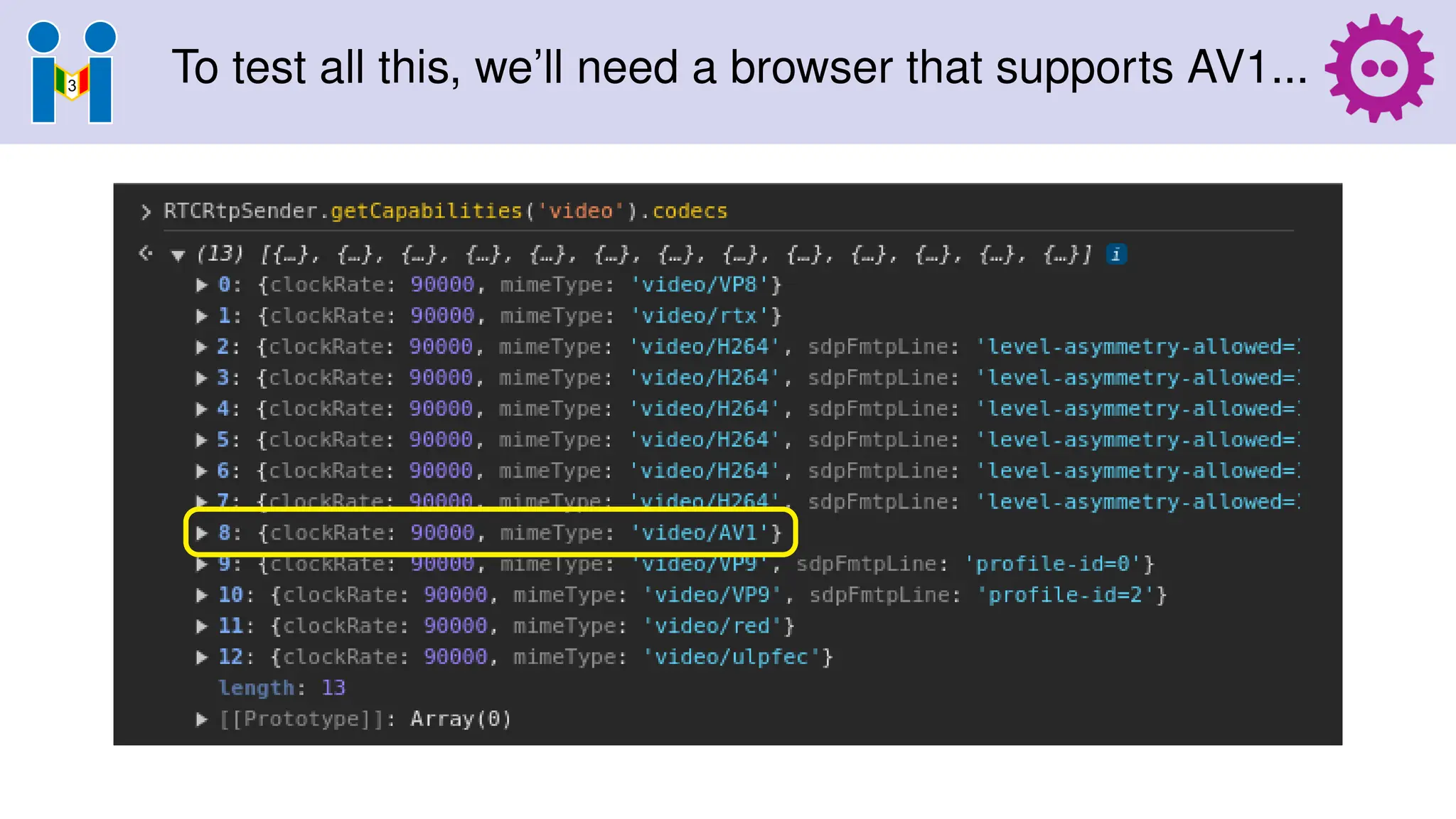 To test all this, we’ll need a browser that supports AV1...
 