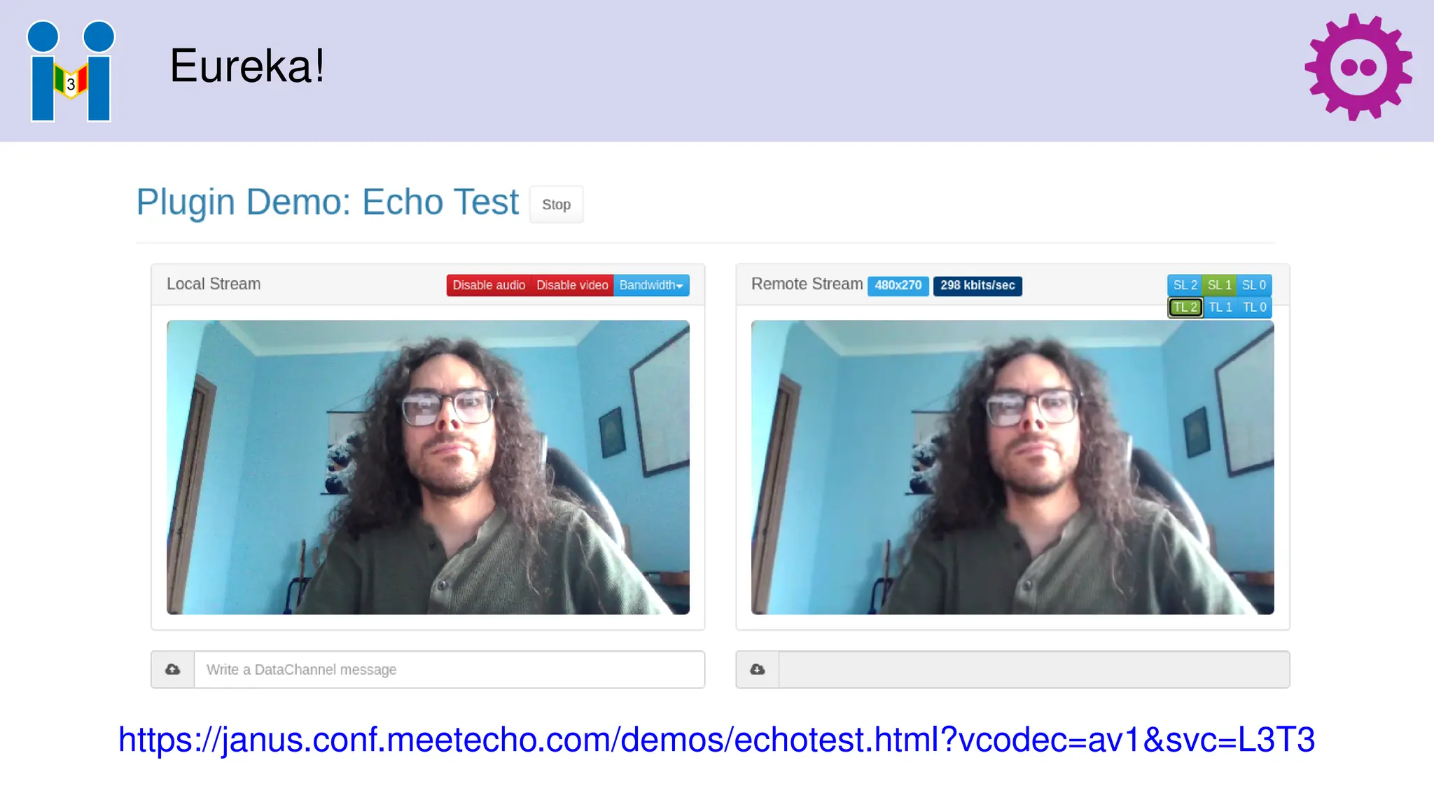 Eureka!
https://janus.conf.meetecho.com/demos/echotest.html?vcodec=av1&svc=L3T3
 