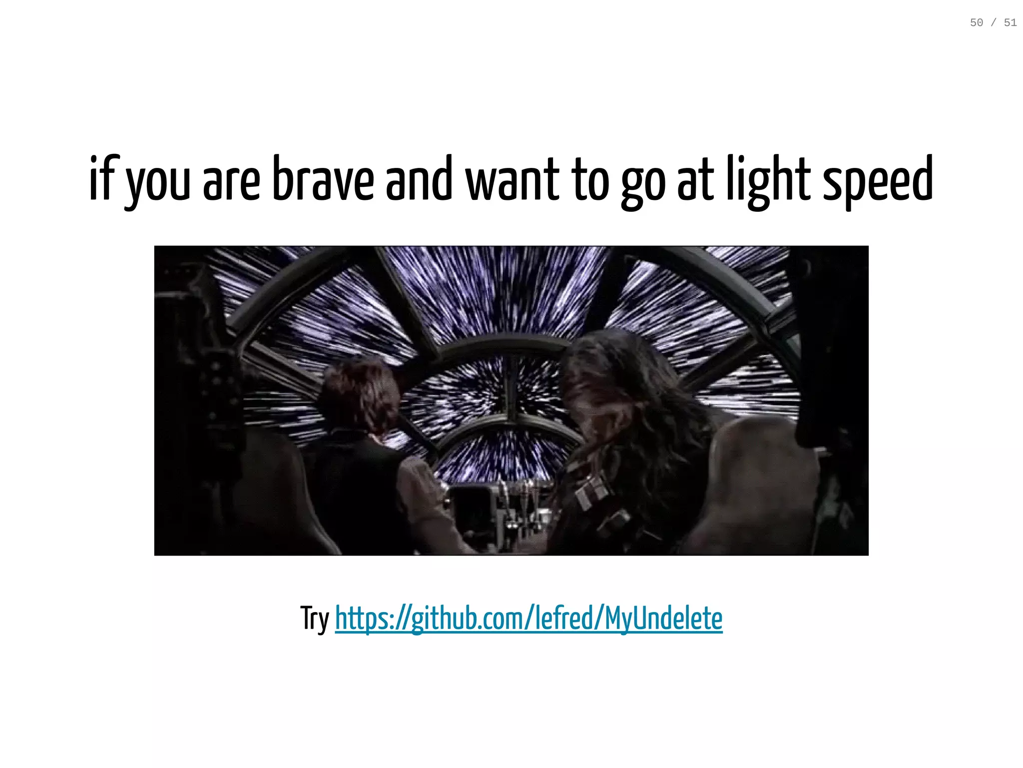 if you are brave and want to go at light speed
Try https://github.com/lefred/MyUndelete
50 / 51
 