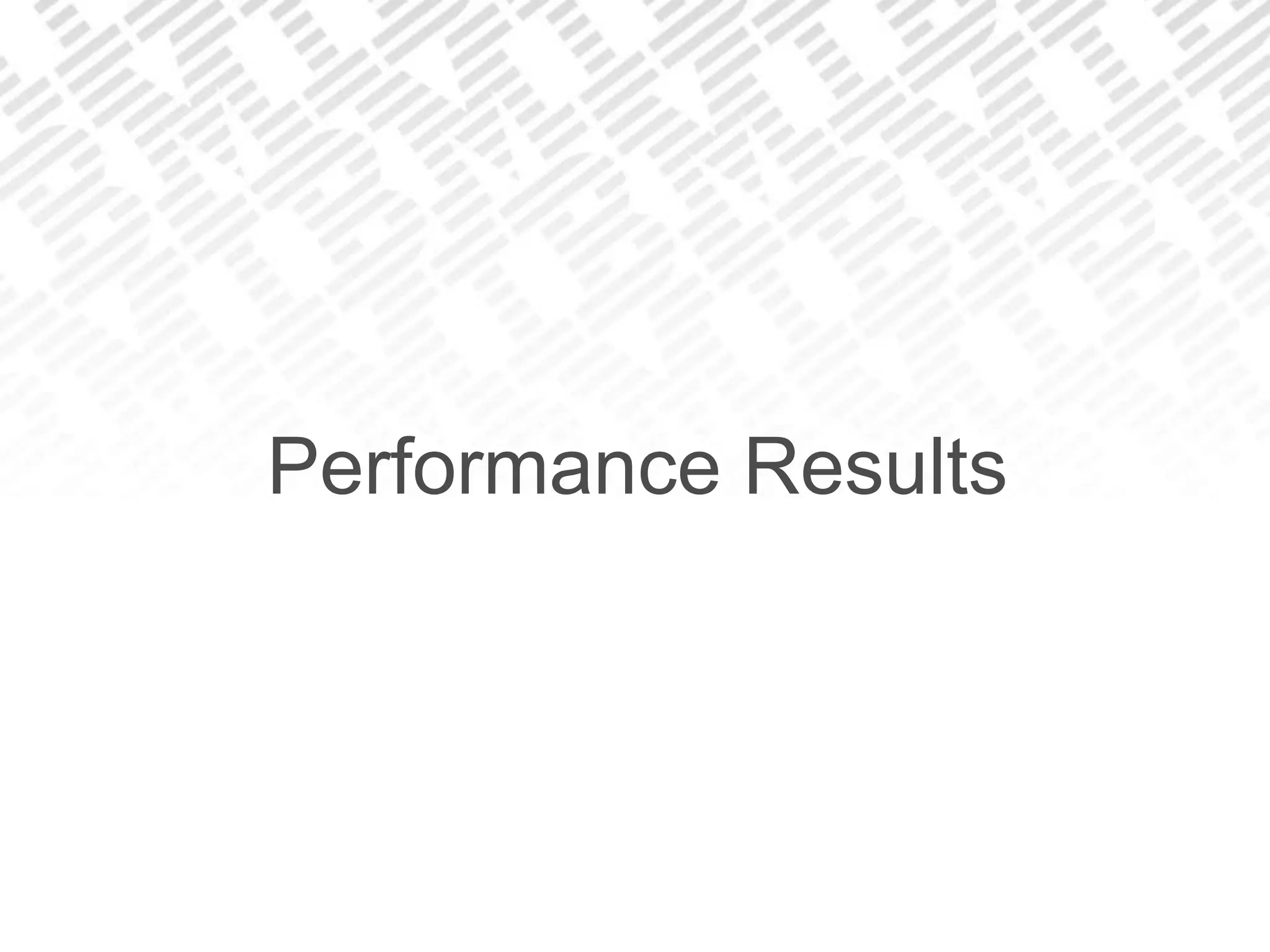 Performance Results
 