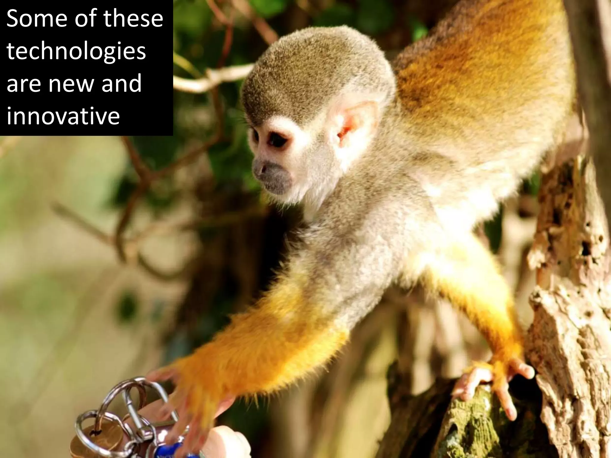 Some of these
technologies
are new and
innovative
 