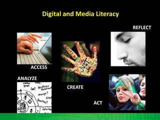 Digital and Media Literacy<br />REFLECT<br />ACCESS<br />ANALYZE<br />CREATE<br />ACT<br />