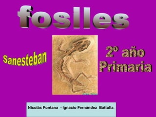 fosiles Nicolás Fontana  - Ignacio Fernández  Battolla . 2º año  Primaria Sanesteban 