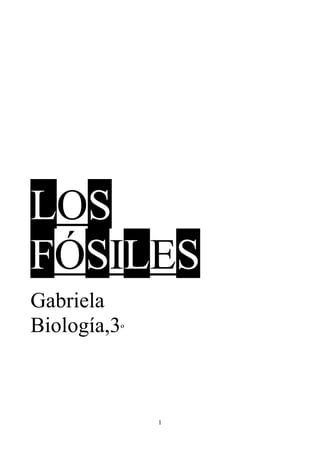 LOS
FÓSILES
Gabriela
Biología,3º



              1
 