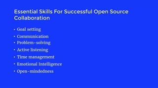 How to achieve effective Open Source Collaboration