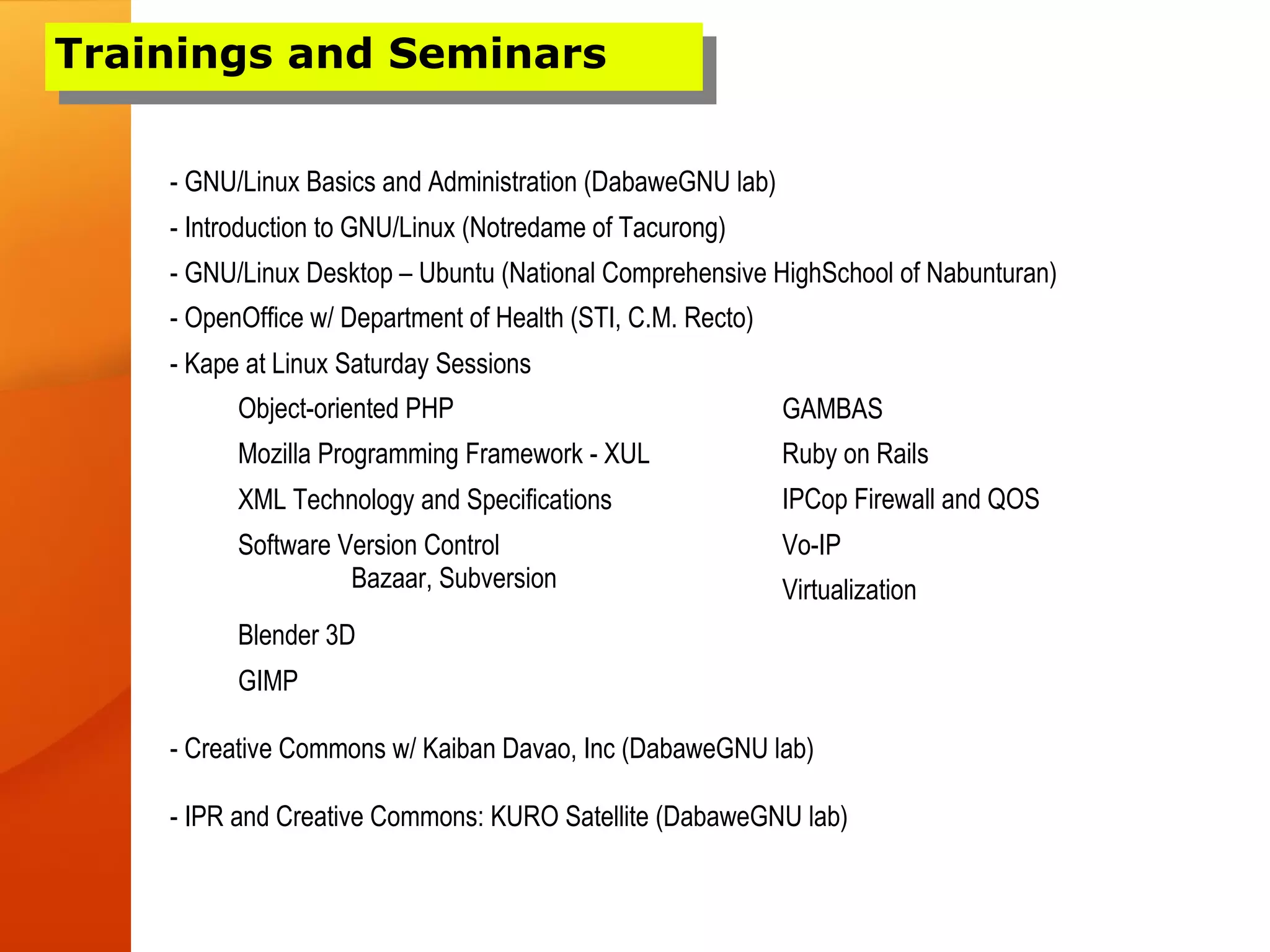 Foss Davao Experience - Nathaniel Jayme