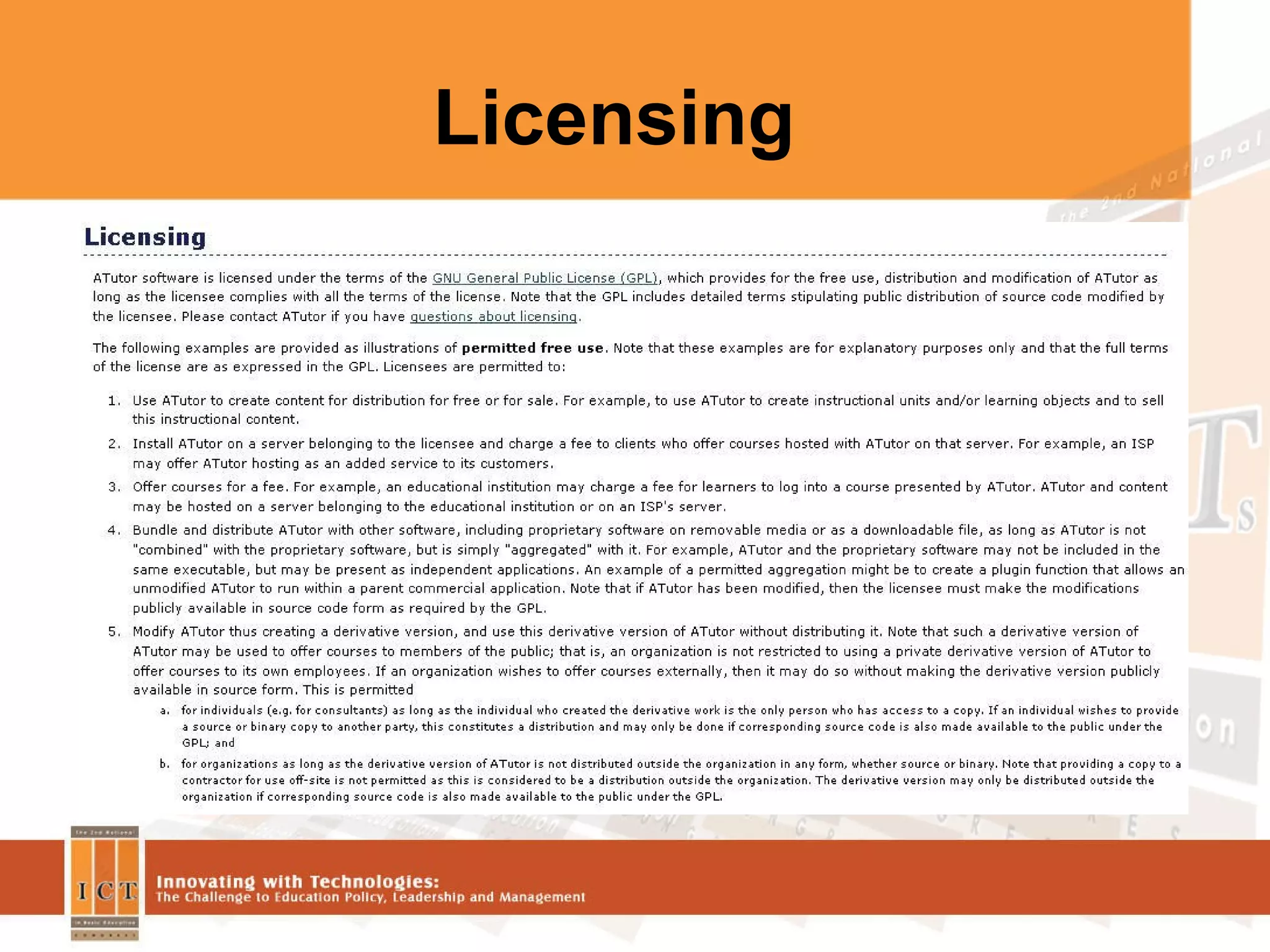 Licensing 