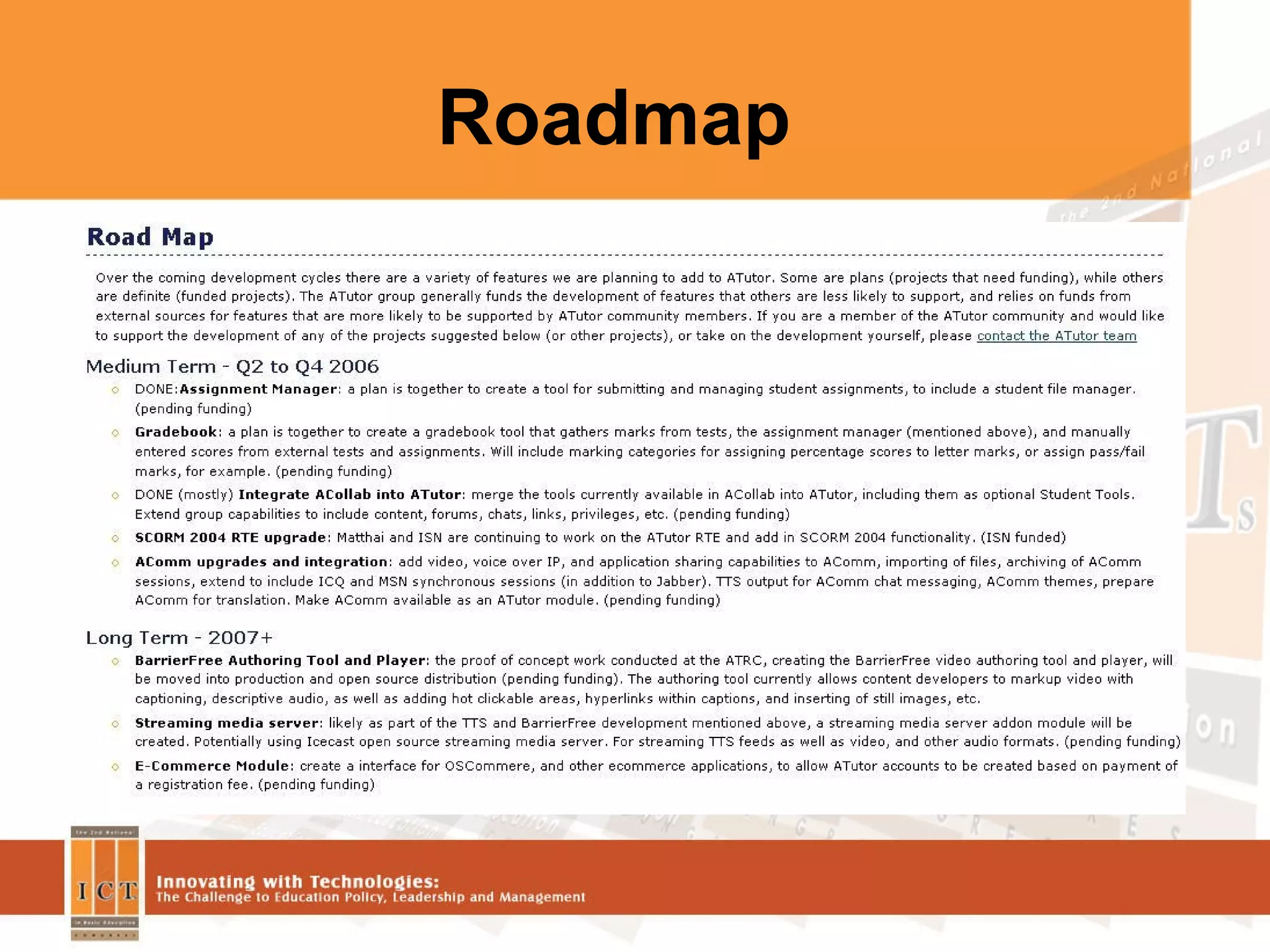 Roadmap 