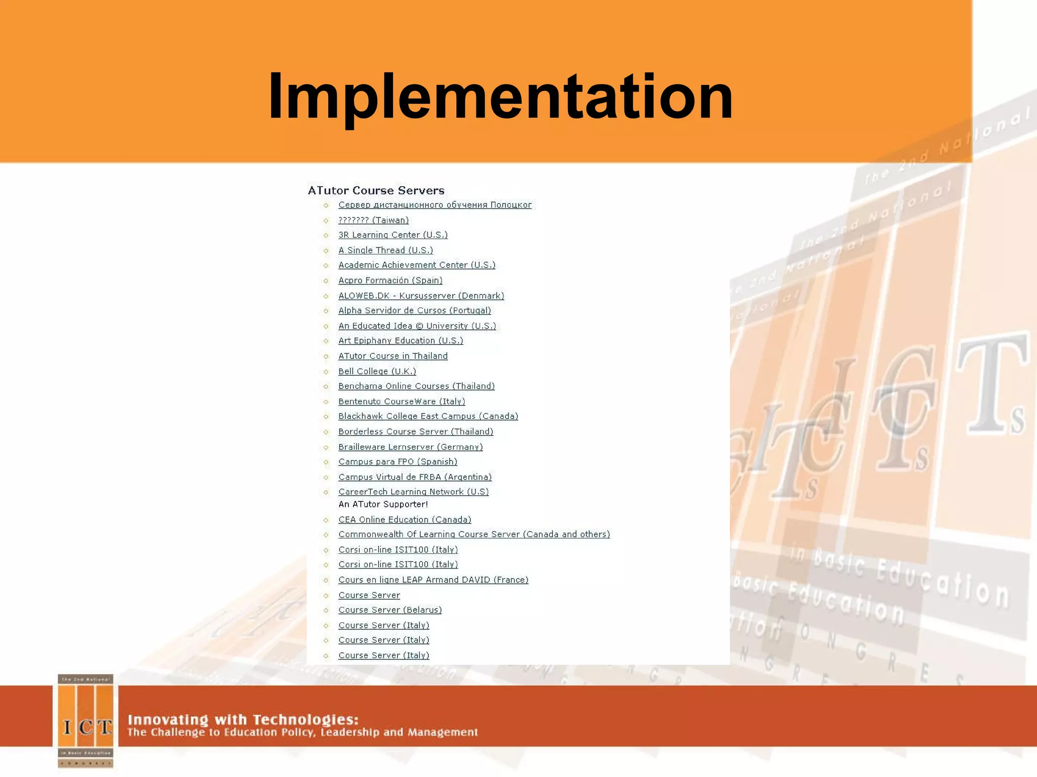 Implementation 