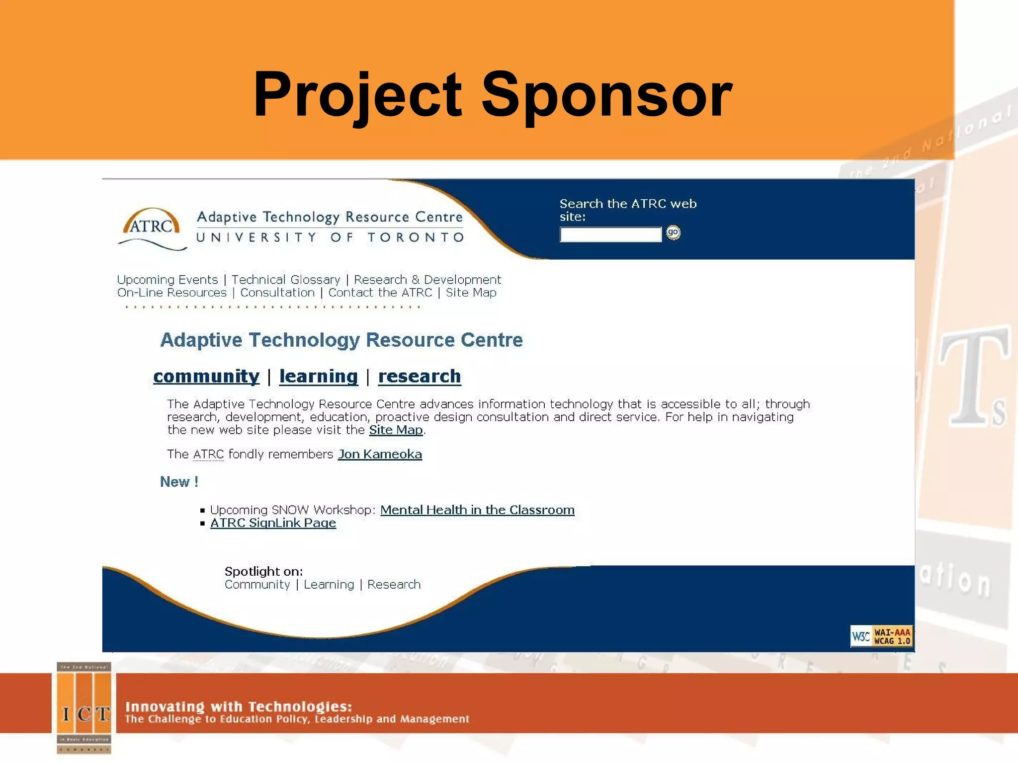 Project Sponsor 