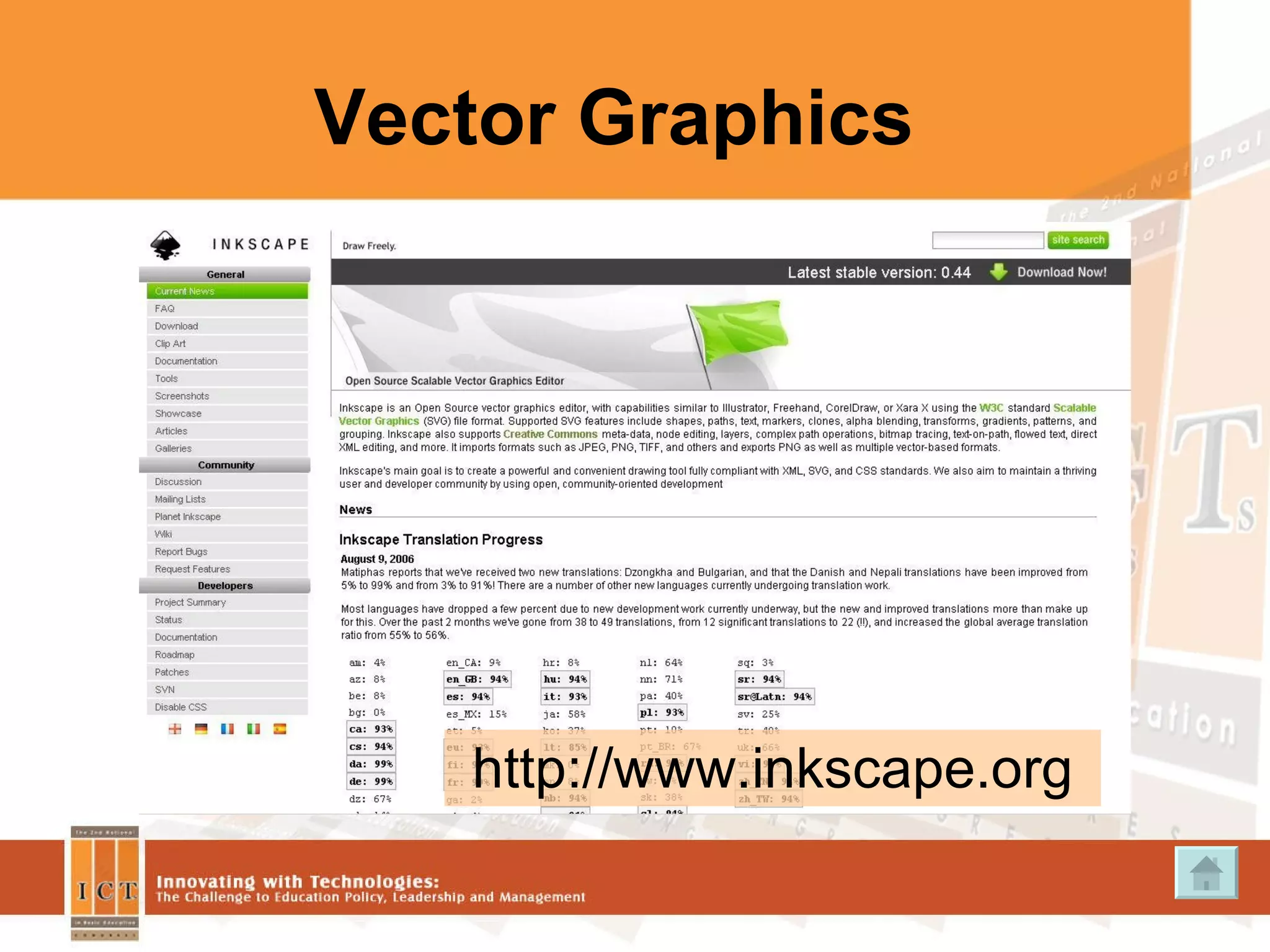 Vector Graphics http://www.inkscape.org 