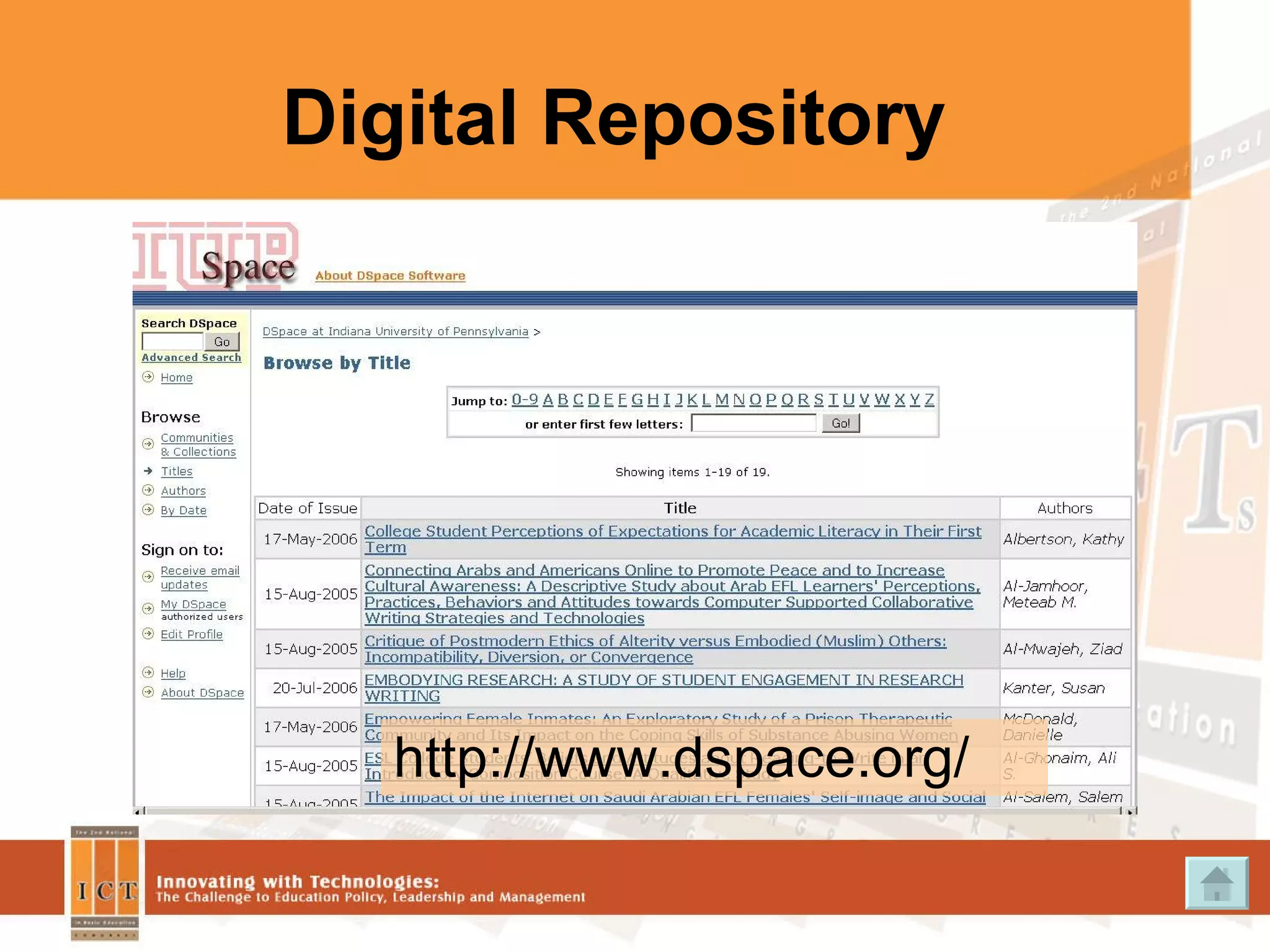 Digital Repository http://www.dspace.org/ 