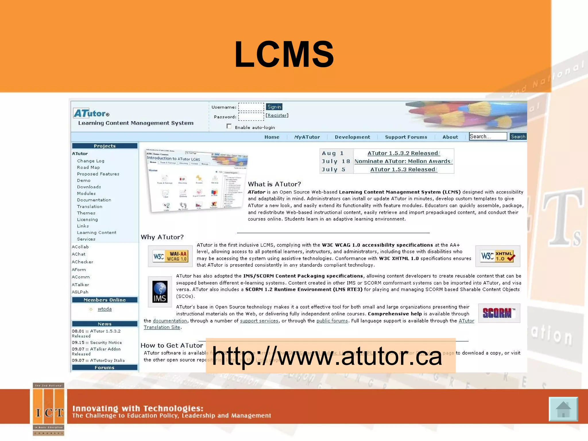 LCMS http://www.atutor.ca 
