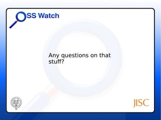 Any questions on that 
stuff? 
 