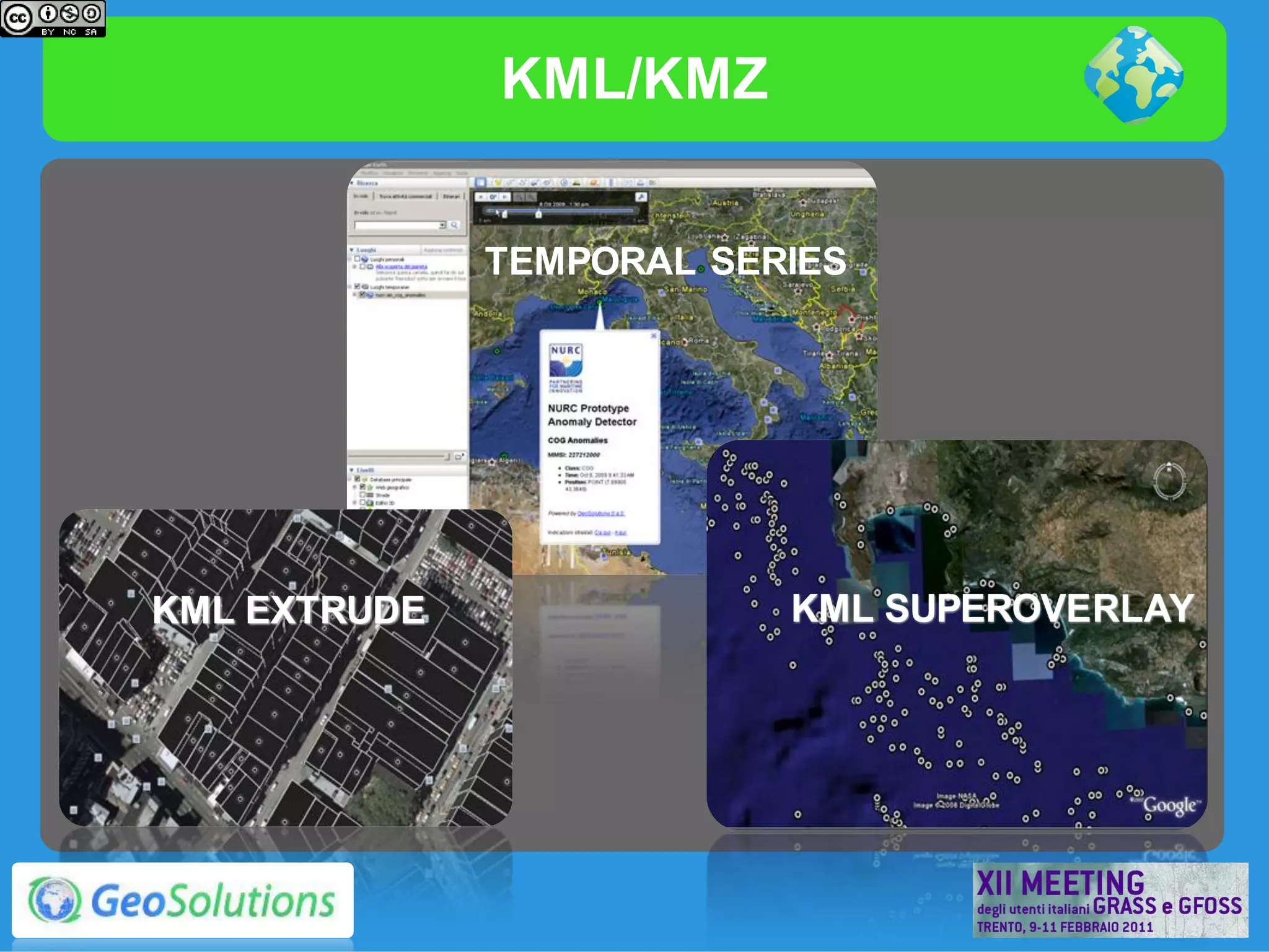 KML/KMZ


              TEMPORAL SERIES




KML EXTRUDE               KML SUPEROVERLAY
 