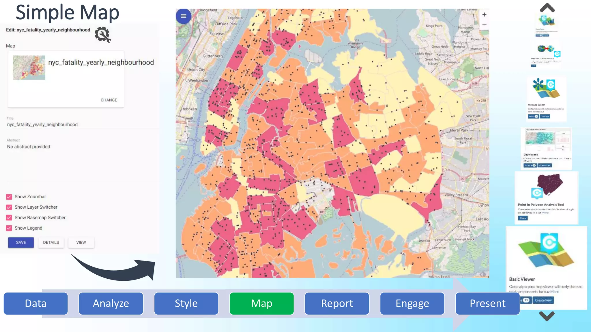 Data Analyze Style Map Report Engage Present
Simple Map
 