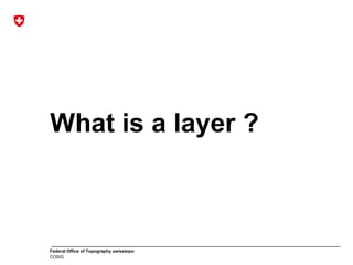 Federal Office of Topography swisstopo
COSIG
What is a layer ?
 