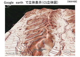 で立体表示（ 立体図） 【地形判読】
 