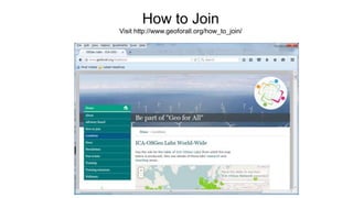 How to Join
Visit http://www.geoforall.org/how_to_join/
 