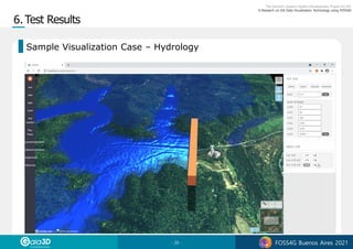 - 20 - FOSS4G Buenos Aires 2021
Sample Visualization Case – Hydrology
 