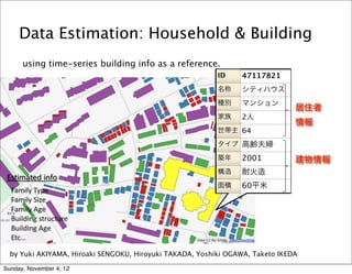 Data Estimation: Household & Building
      using time-series building info as a reference.
                              ...