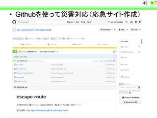 42 
• Github䜢౑䛳䛶⅏ᐖᑐᛂ䠄ᛂᛴ䝃䜲䝖సᡂ䠅㻌 
 