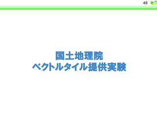 国土地理院 
ベクトルタイル提供実験 
48 
 